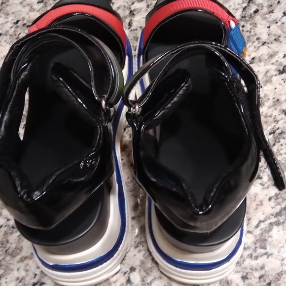 Bold Multicolor Platform Sandals - Picture 6 of 10